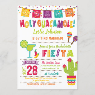 Santo Guacamole Bachelorette Fiesta Convite WH