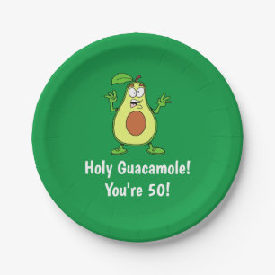 Santo Guacamole Você tem 50 pratos de papel Avocad
