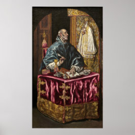 Santo Ildefonso - El Greco, Poster de Belas Artes 