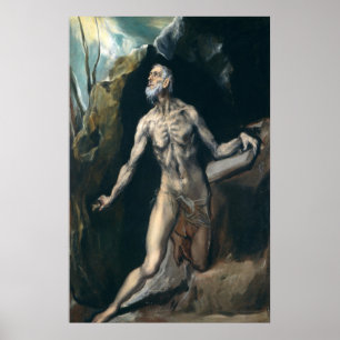 Santo Jerome - El Greco, Poster de Belas Artes Gre