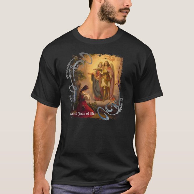 Santo Joana do arco - o t-shirt dos homens (Frente)