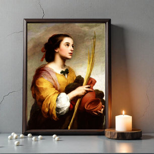 Santo Justa Por Murillo Poster