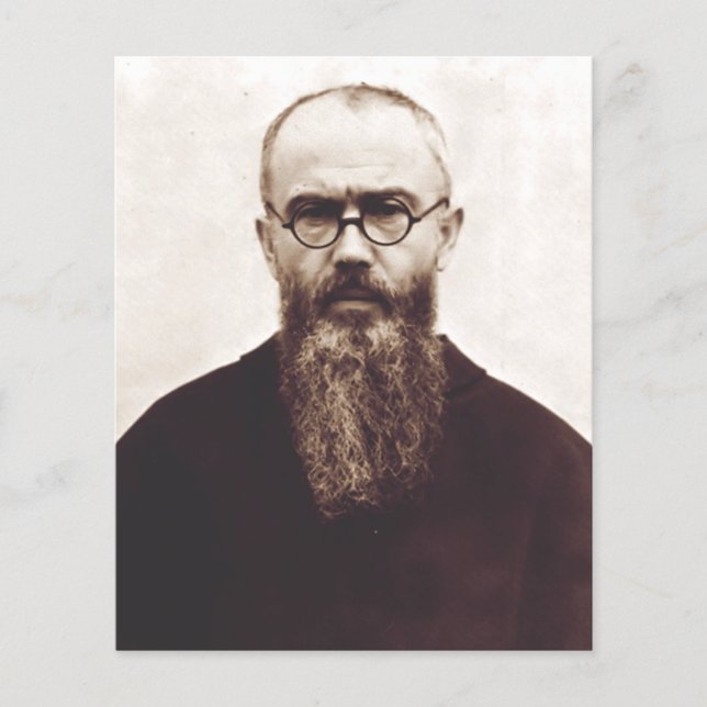 Santo Maximilian Kolbe padre católico polonês (Frente)