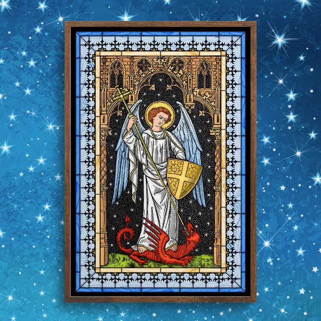 Santo Michael Battles the Beast Poster (Criador carregado)