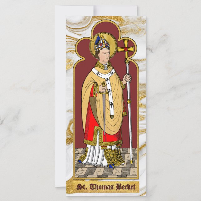 Santo Tomás Becket com Espada (M 033; Colorizado) (Frente)