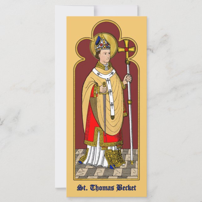 Santo Tomás Becket com Espada (M 033; Colorizado) (Frente)
