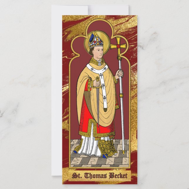 Santo Tomás Becket com Espada (M 033; Colorizado) (Frente)