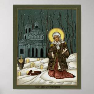 Santo Xenia do poster de St Petersburg