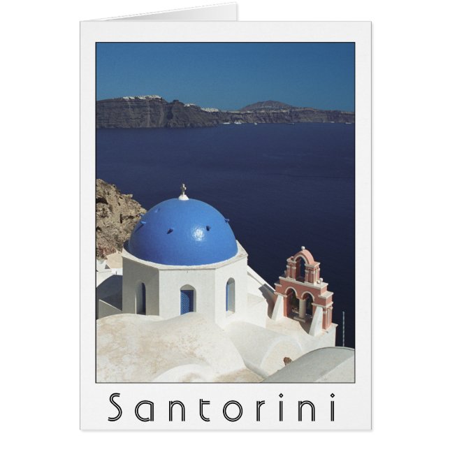 Santorini, cartão da piscina (vazio para dentro) (Frente)
