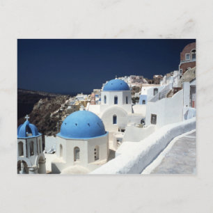 Santorini Grécia Ilha Cartão Postal Ensolarado