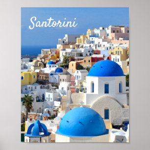 Santorini, Grécia - Poster de viagens