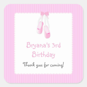 Sapatilhas de Ballet Rosa Adesivos de Festa de Bal