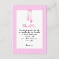 Sapatilhas de Ballet Rosa Cartões de Agradecimento