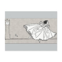 Sapatinho de Vidro Antigo Cinderela Cartão Postal