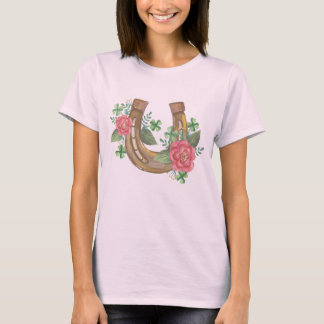 Sapato de Cavalo Sortudo T-Shirt Watercolor Tee