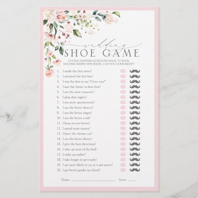 Sapato de Noiva Rosa com Flores Jogo para Chá de P (Frente)