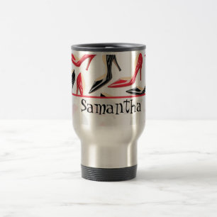 Sapatos femininos de 15 oz. Caneca de viagem de aç