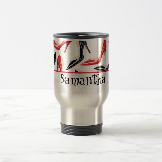 Sapatos femininos de 15 oz. Caneca de viagem de aç (Centro)