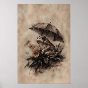 Sapo Boho Sob Guarda-Chuva Com Impressão De Flores