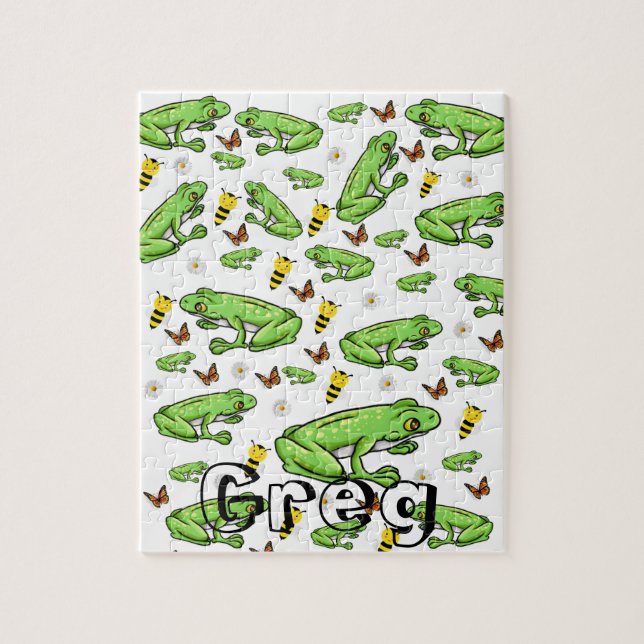 Sapo Butterfly Bumblebee Jigsee Quebra-cabeça (Vertical)