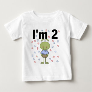 Sapo com Camisetas do segundo aniversário do Cupca