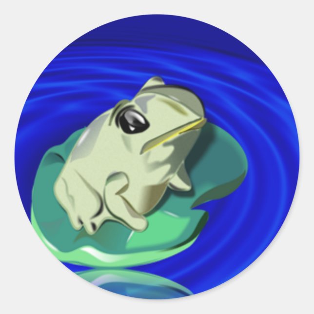 Sapo com os adesivos Lily Pad (Frente)