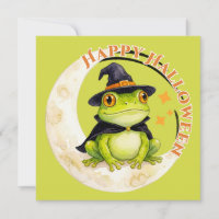 Sapo Cute de Halloween Bruxa