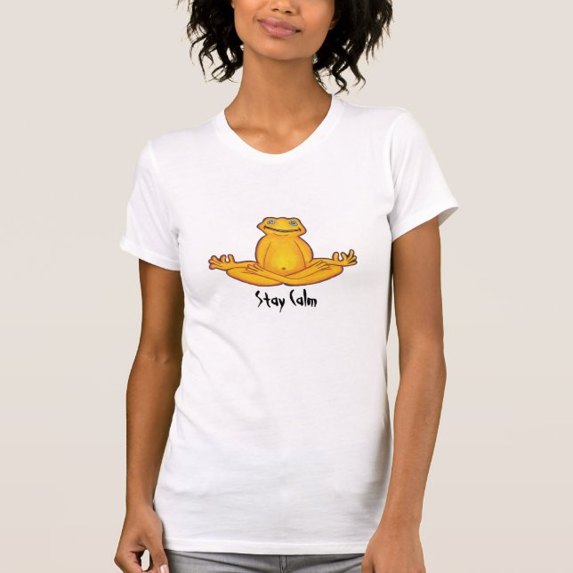 Sapo da ioga - t-shirt calmo da estada (Frente)