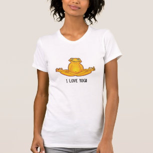 Sapo da ioga - t-shirt da ioga do amor de I