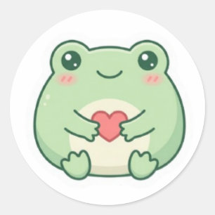 Sapo de Amor Minimalista Adesivo Sapo Fofo Seguran