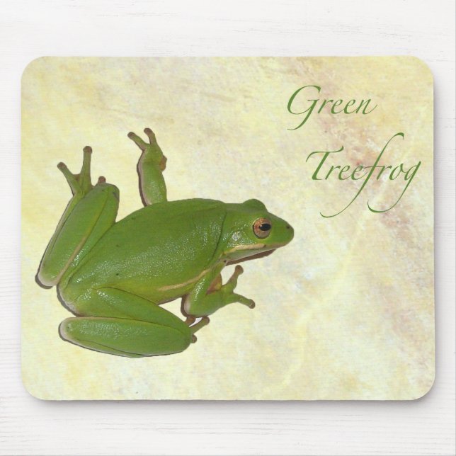 Sapo de árvore verde Mousepad (Frente)