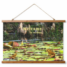 Sapo de decoração divertida com Lily Pad de Boas-v