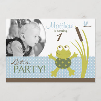 Sapo De Natação De Ribbit Convite De Aniversário A