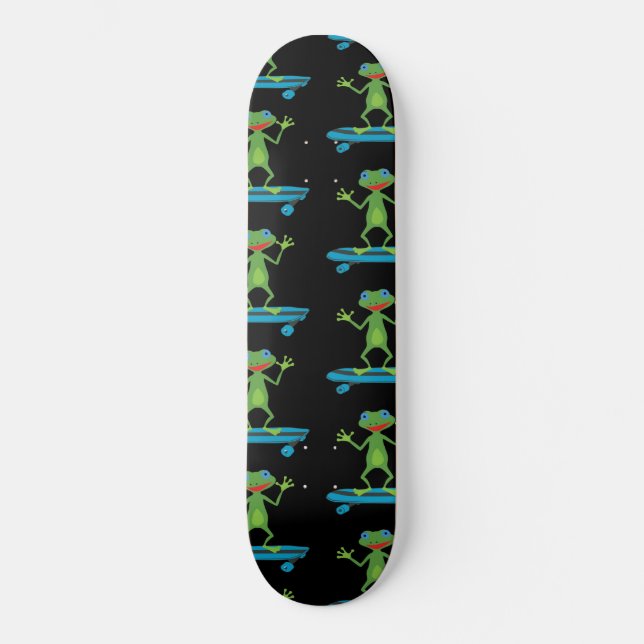 Sapo de Skateboard Engraçado Amante de os animais (Frente)