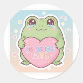 Sapo de Tanto Amor Adesivo Sapo Fofo Emocional Ouç