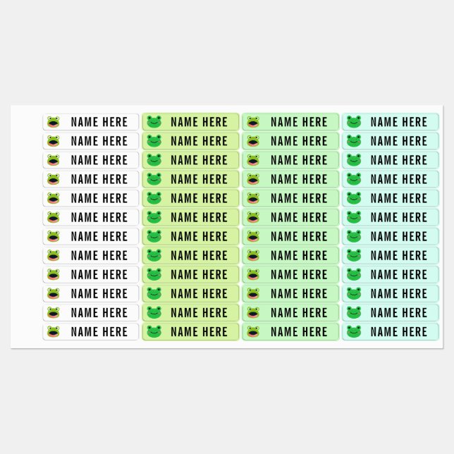 Sapo de volta ao nome da escola etiqueta impermeáv (Folha)