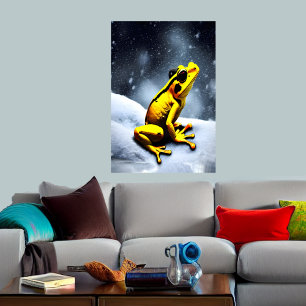 sapo e neve ouros   AI Art Poster