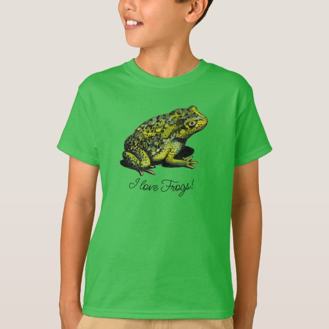Sapo, eu amo sapos! Camiseta (Frente)
