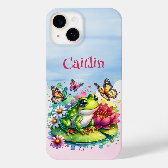 Sapo, Flores e Borboletas personalizados (Verso)