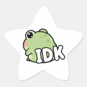 Sapo IDK Adesivo Fofo Sapo Ignorando Meme Minimal 