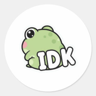 Sapo IDK Adesivo Fofo Sapo Ignorando Meme Minimal 
