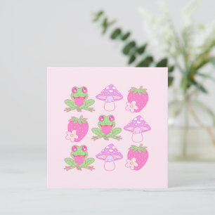 Sapo Kawaii, Cogumelo e Morango