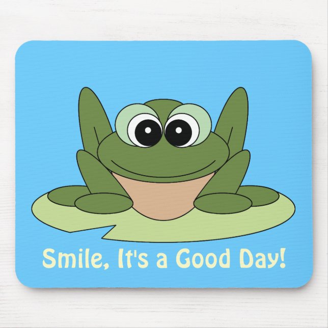 Sapo Mousepad do bom dia do sorriso (Frente)