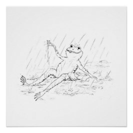Sapo na impressão de chuva (parte 3 de um conjunto