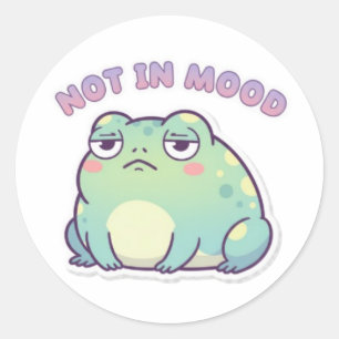Sapo Não Está no Humor Adesivo Fofo Sapo Irritado