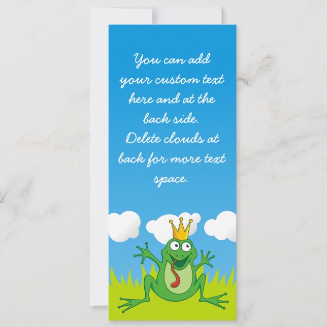 Sapo Príncipe 4" x 9,25" (Frente)