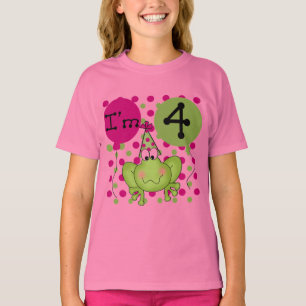 Sapo rosa 4.º Camisetas e presentes de aniversário