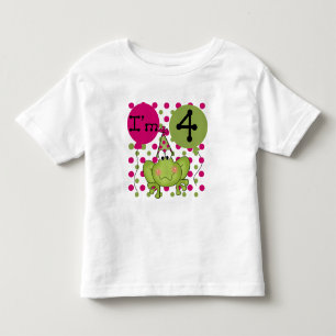 Sapo rosa 4.º Camisetas e presentes de aniversário