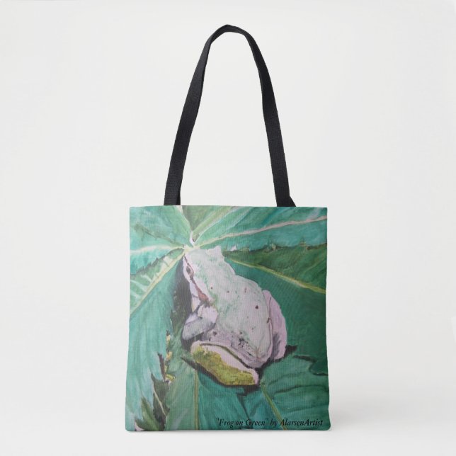 "Sapo sobre o Verde" por AlarsenArtist Tote Bag (Frente)