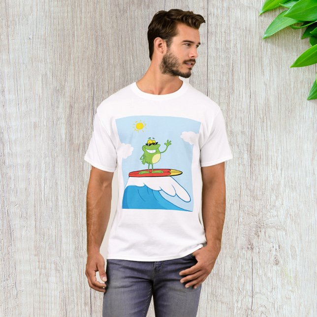 Sapo Surfando Numa Camisa De Onda (Criador carregado)